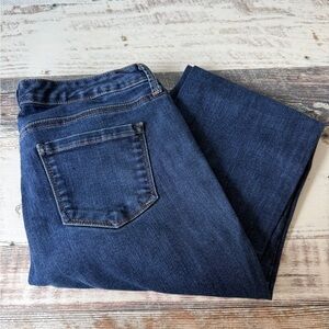 Crown & Ivy Dark Wash STRAIGHT Jeans for Women Size 12 Short